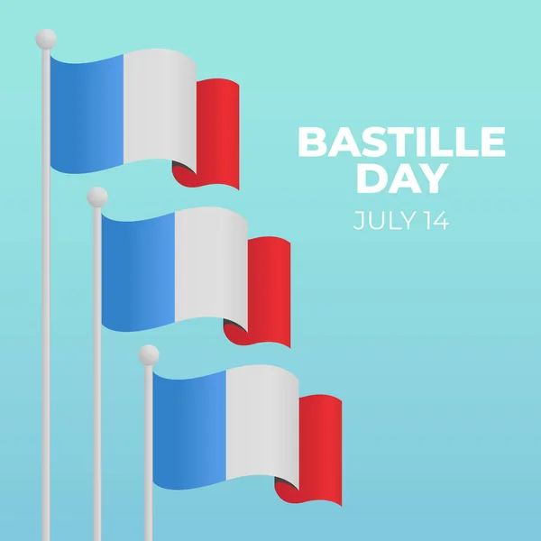 Векторная Графика Дня Взятия Бастилии Подходит Празднования Дня Взятия Бастилии — стоковый вектор