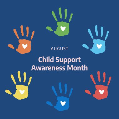 Çocuk Desteği Bilinci Ayı 'nın vektör grafiği Çocuk Desteği Ayının kutlaması için iyidir. düz dizayn. İlan tasarımı. Düz illüstrasyon.