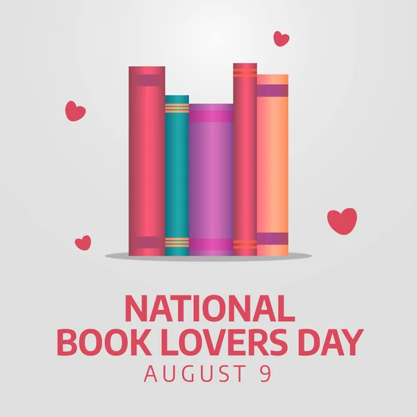 stock vector vector graphic of National Book Lovers Day good for National Book Lovers Day celebration. flat design. flyer design.flat illustration.