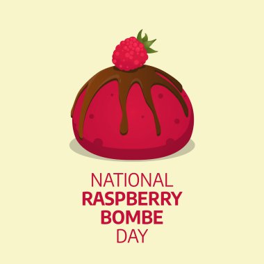 Ulusal ahududu bombardıman gününün vektör grafiği ulusal ahududu bombardıman günü kutlamaları için iyidir. düz dizayn. İlan tasarımı. Düz illüstrasyon.