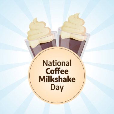 vector graphic of National Coffee Milkshake Day good for National Coffee Milkshake Day celebration. flat design. flyer design.flat illustration.