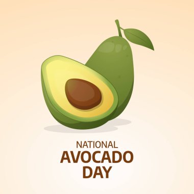 vector graphic of National Avocado Day good for National Avocado Day celebration. flat design. flyer design.flat illustration.