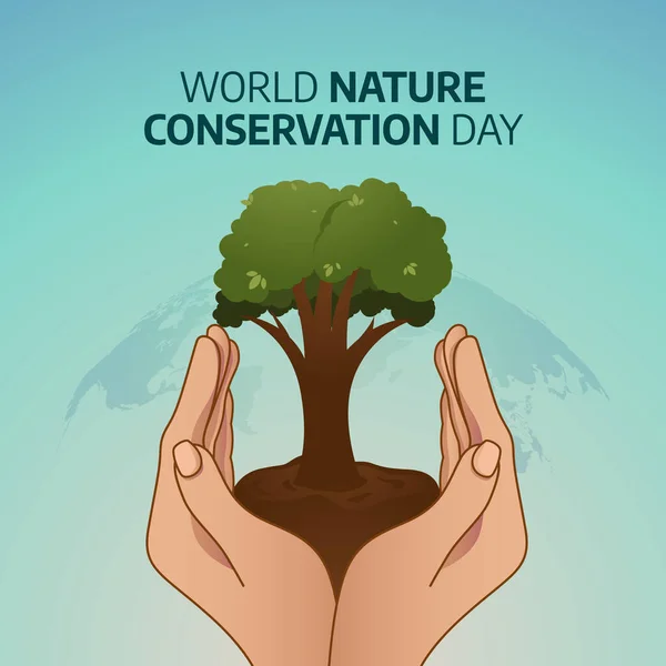 Vector Gráfico Del Día Mundial Conservación Naturaleza Bueno Para Celebración — Archivo Imágenes Vectoriales