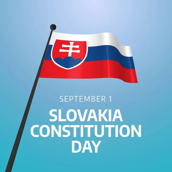 Vector Graphic Slovakia Constitution Day Good Slovakia Constitution Day Celebration — 스톡 벡터