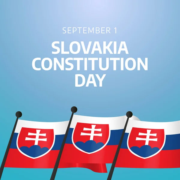 Vector Graphic Slovakia Constitution Day Good Slovakia Constitution Day Celebration — Stockvektor