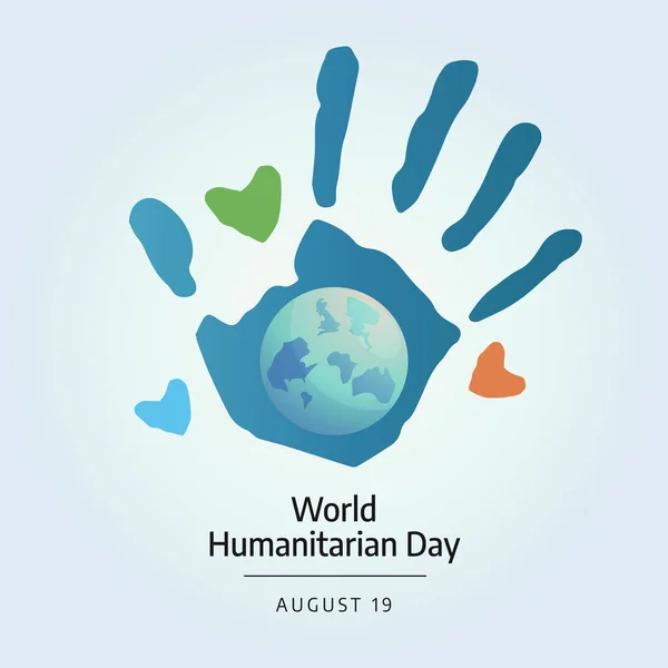 Векторная Графика Мирового Гуманитарного Дня Хороша Празднования Всемирного Гуманитарного Дня — стоковый вектор