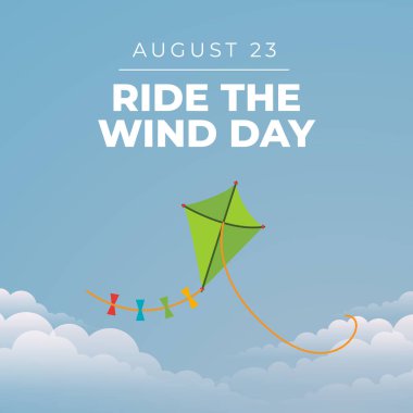 National Ride The Wind Day 'in vektör grafiği 