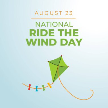National Ride The Wind Day 'in vektör grafiği 