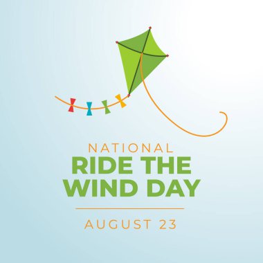 National Ride The Wind Day 'in vektör grafiği 