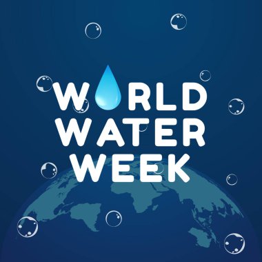 vector graphic of World Water Week good for World Water Week celebration. flat design. flyer design.flat illustration.