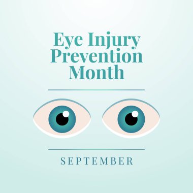 Göz Sakatlığını Önleme Ayı 'nın vektör grafiği Göz Sakatlığını Önleme Ayı kutlamaları için uygun. düz dizayn. İlan tasarımı. Düz illüstrasyon.