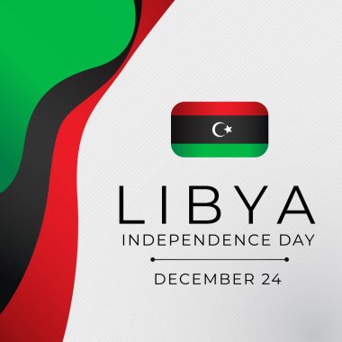 Libya Bağımsızlık Günü onuruna düzenlenen ilanlar veya ilgili etkinliklerin tanıtımı, bayramla ilgili vektör resimlerini de içerebilir. Broşür tasarımı, kutlama malzemeleri.