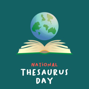 Ulusal Thesaurus Günü onuruna ya da ilgili olayları destekleyen el ilanları Ulusal Thesaurus Günü vektör grafiklerinden yararlanabilir. Broşür tasarımı, kutlama malzemeleri.