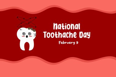 Ulusal Diş Ağrısı Günü kutlamaları için mükemmel bir vektör grafiği..