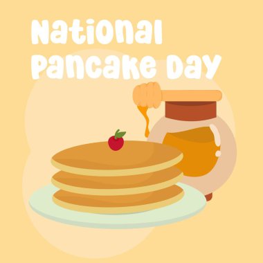 Ulusal Krep Günü 'nü kutlamak için mükemmel bir vektör grafiği..