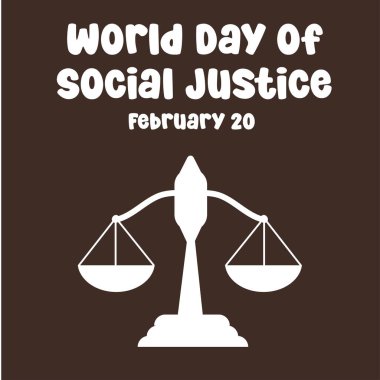 Sosyal Adalet Günü vektör tasarımı bu günü kutlamak için mükemmeldir..