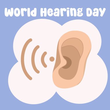 Günü kutlamak için Dünya İşitme Günü vektör tasarımı mükemmel.