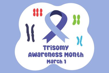 Üçlü Farkındalık Ayı 'nı kutlamak için bu vektör görüntüsü mükemmel..