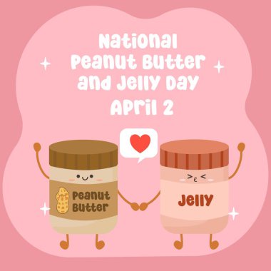 Ulusal Fıstık Ezmesi ve Jöle Günü 'nün vektör grafiği Ulusal Fıstık Ezmesi ve Jöle Günü için ideal.