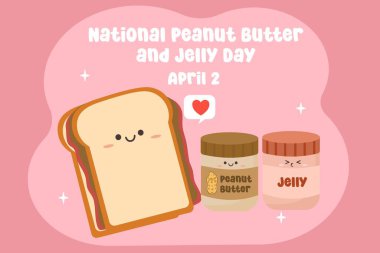 Ulusal Fıstık Ezmesi ve Jöle Günü 'nün vektör grafiği Ulusal Fıstık Ezmesi ve Jöle Günü için ideal.