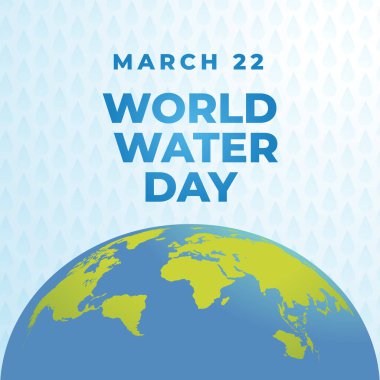 Dünya Su Günü 'nün vektör grafiği Dünya Su Günü kutlamaları için ideal.
