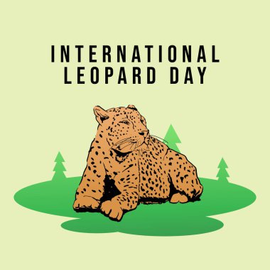 vector graphic of International Leopard Day ideal for International Leopard Day celebration. clipart