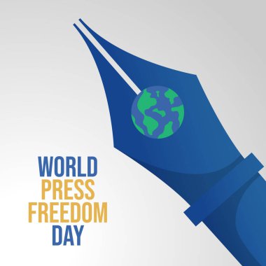 Dünya Basın Özgürlüğü Günü 'nün vektör grafiği Dünya Basın Özgürlüğü Günü kutlamaları için ideal.