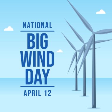 Ulusal Büyük Rüzgar Günü 'nün vektör grafiği Ulusal Büyük Rüzgar Günü için idealdir..