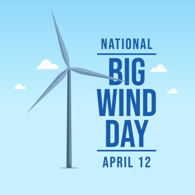 Ulusal Büyük Rüzgar Günü 'nün vektör grafiği Ulusal Büyük Rüzgar Günü için idealdir..