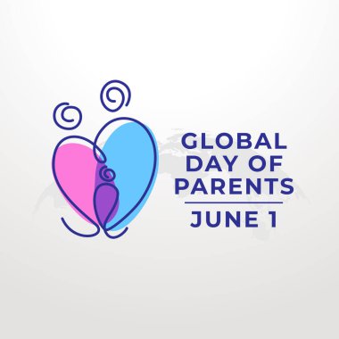 Küresel Ebeveynler Günü 'nün vektör grafiği Küresel Ebeveynler Günü kutlamaları için ideal.