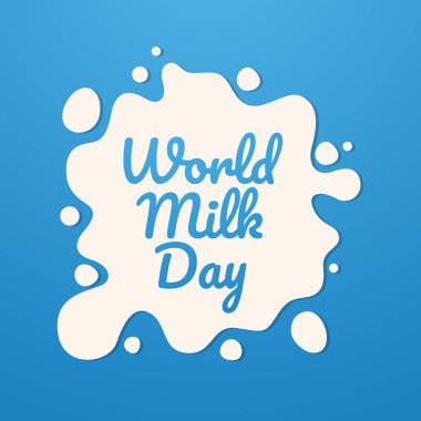 Dünya Süt Günü kutlamaları için ideal vektör grafiği.