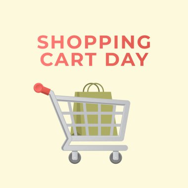 Alışveriş Arabaları Günü 'nün vektör grafiği Alışveriş Arabaları Günü için ideal.