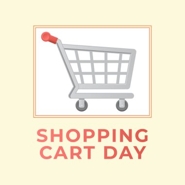 Alışveriş Arabaları Günü 'nün vektör grafiği Alışveriş Arabaları Günü için ideal.