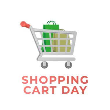 Alışveriş Arabaları Günü 'nün vektör grafiği Alışveriş Arabaları Günü için ideal.