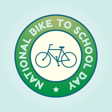 Ulusal Bisiklet Okul Günü 'nün vektör grafiği Ulusal Bisiklet Okul Günü için ideal.