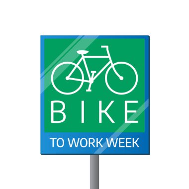 İşe Bisiklet Haftası 'nın vektör grafiği İşe Bisiklet Haftası kutlamaları için ideal.