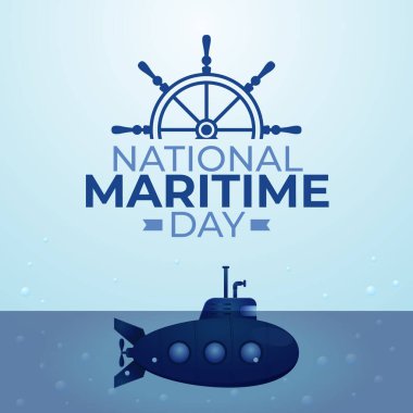 Ulusal Denizcilik Günü 'nün vektör grafiği Ulusal Denizcilik Günü kutlamaları için ideal.