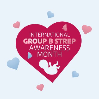 Uluslararası grup B strep farkındalık ayının vektör grafiği uluslararası grup B strep farkındalık ayı kutlamaları için iyidir. düz dizayn. İlan tasarımı. Düz illüstrasyon.