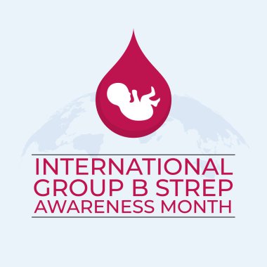 Uluslararası grup B strep farkındalık ayının vektör grafiği uluslararası grup B strep farkındalık ayı kutlamaları için iyidir. düz dizayn. İlan tasarımı. Düz illüstrasyon.