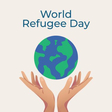 Dünya Mülteci Günü 'nün vektör grafiği Dünya Mülteci Günü için ideal.