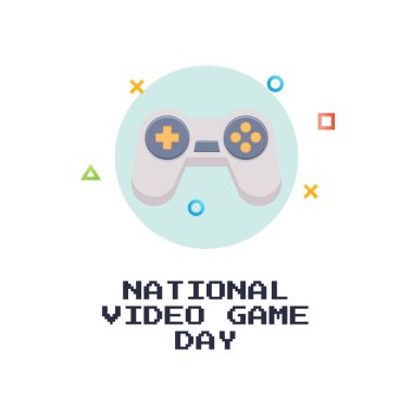 Ulusal Video Oyunu Günü 'nün vektör grafiği Ulusal Video Oyunu Günü kutlamaları için ideal.