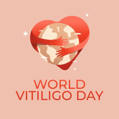 Dünya Vitiligo Günü 'nün vektör grafiği Dünya Vitiligo Günü için ideal.
