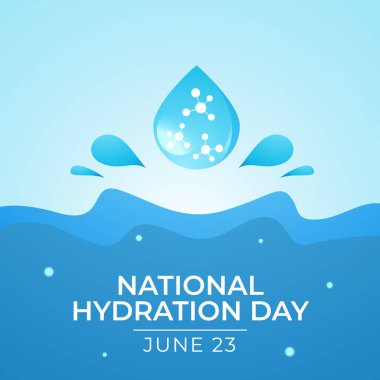 Ulusal Hidrasyon Günü 'nün vektör grafiği Ulusal Hidrasyon Günü kutlamaları için ideal.