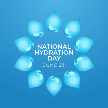 Ulusal Hidrasyon Günü 'nün vektör grafiği Ulusal Hidrasyon Günü kutlamaları için ideal.