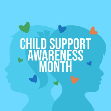Çocuk Desteği Bilinci Ayının vektör grafiği Çocuk Desteği Bilinci Ayı kutlamaları için ideal.