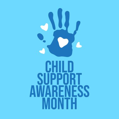 Çocuk Desteği Bilinci Ayının vektör grafiği Çocuk Desteği Bilinci Ayı kutlamaları için ideal.