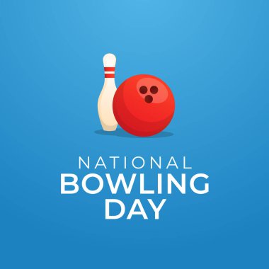 Ulusal Bowling Günü 'nün vektör grafiği Ulusal Bowling Günü için ideal.