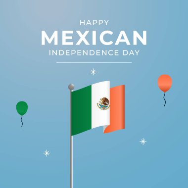 Meksika Bağımsızlık Günü 'nün vektör grafiği Meksika Bağımsızlık Günü kutlamaları için ideal.