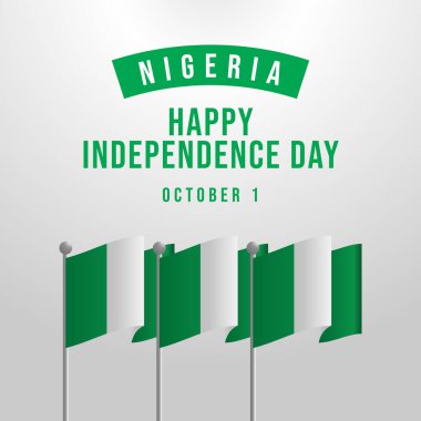 Nijerya Bağımsızlık Günü 'nün vektör grafiği Nijerya' nın Bağımsızlık Günü kutlamaları için ideal.