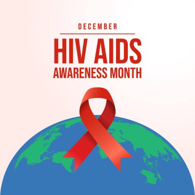 AIDS Farkındalığı Ayı 'nın vektör grafiği AIDS Farkındalığı Ayı için ideal.